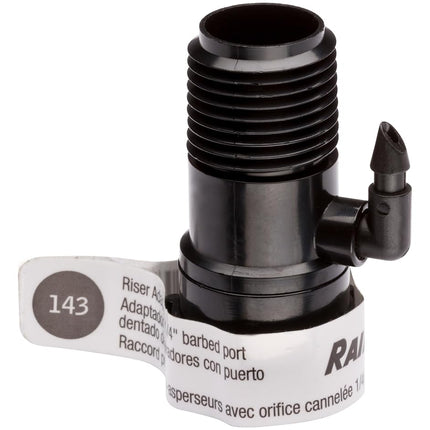 Rain Bird RISMAN1S Drip Irrigation Riser Adapter Drip and Sprinkler Watering, 1/2" Female Pipe Thread x 1/2" Male Pipe Thread x 1/4" Barbed End