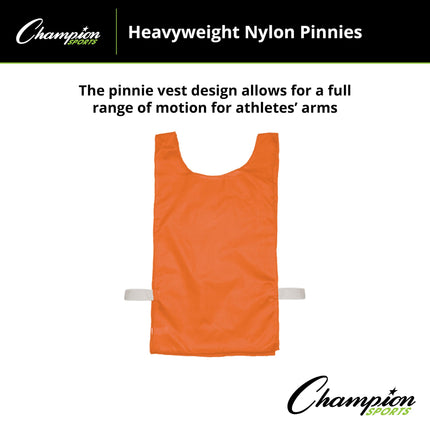 Champion Sports NP1OR Sport Heavyweight Pinnie, Orange, Youth Size