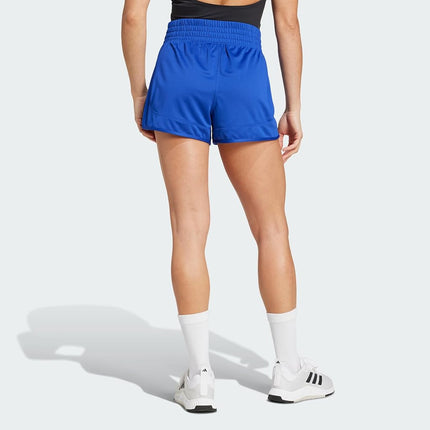 adidas Women's Pacer Essentials Knit High-Rise Shorts, Semi Lucid Blue, L/8 cm Inseam, Semi Lucid Blue, L/8 cm Entrepierna