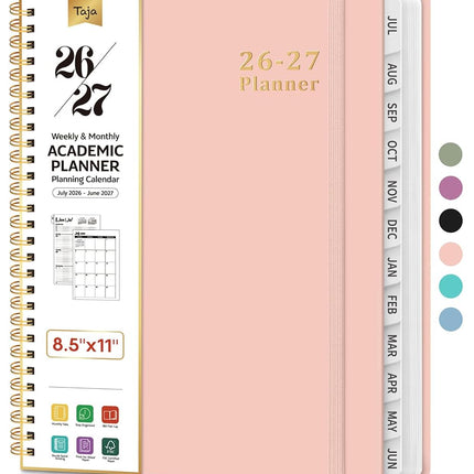 Taja Planner 2026-2027, 8.5" x 11" Calendar Planne