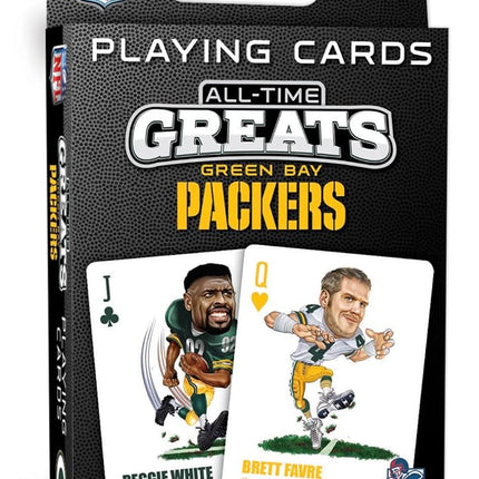 MasterPieces Family Games - Green Bay Packers All-Time Greats Playing Cards - Officially Licensed Playing Card Deck for Adults, Kids, and Family