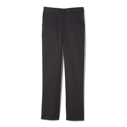 French Toast Boys' Relaxed Fit Twill Pant with Adjustable Waist, Black, 8