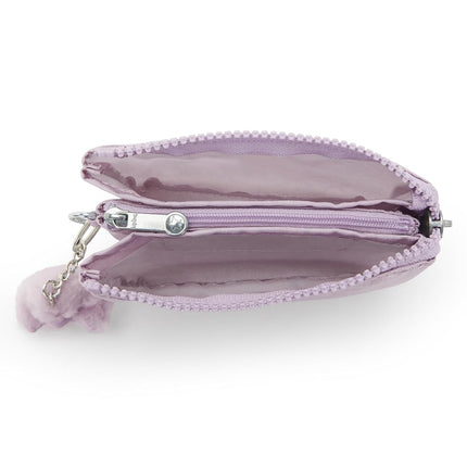 Kipling Creativity S Women's Wallet, Lilac Shimmer, 5.75''L x 3.75''H x 1.5''D, Kipling Creativity Small Gm Pouch for Women