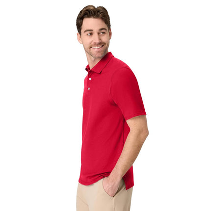 Hanes Men's FreshIQ X-Temp, Moisture-Wicking Performance Polo Shirt T, Deep Red, Medium