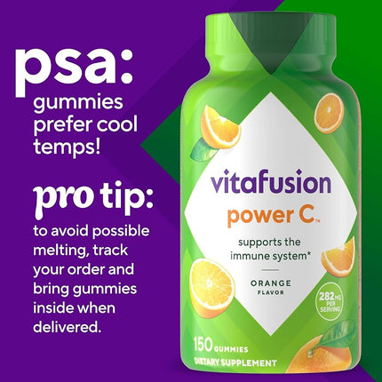 Vitafusion Power C, Gummy Vitamins For Adults, 150-Count (Packaging May Vary)