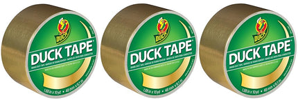 Duck Brand 280748 Color Duct Tape, Metallic Gold, 1.88 Inches x 10 Yards Each Roll, 3 Rolls