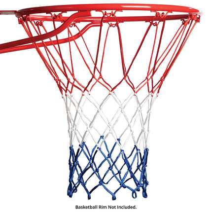 Champion Sports 4mm - 50gm - Basketball Net - Braided Nylon - Red/White/Blue