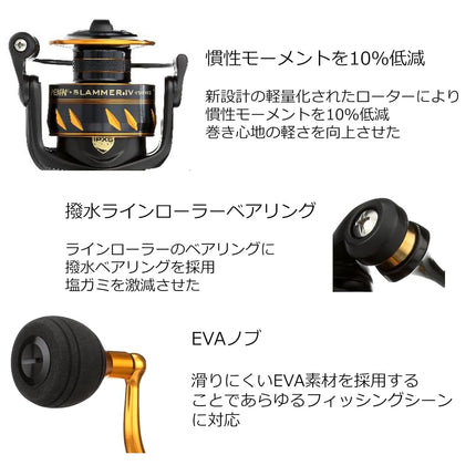 PENN Slammer IV Saltwater Spinning Reel - Full Metal, Heavy Duty Spin, Jigging or Lure Fishing Reel - Boat, Shore, Kayak