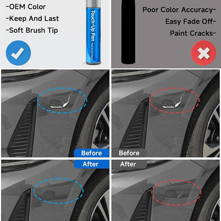 1H1 Predawn Grey Mica Touch Up Paint Compatible with Toyota Exact Match Touch Up Paint Car Scratch Repair