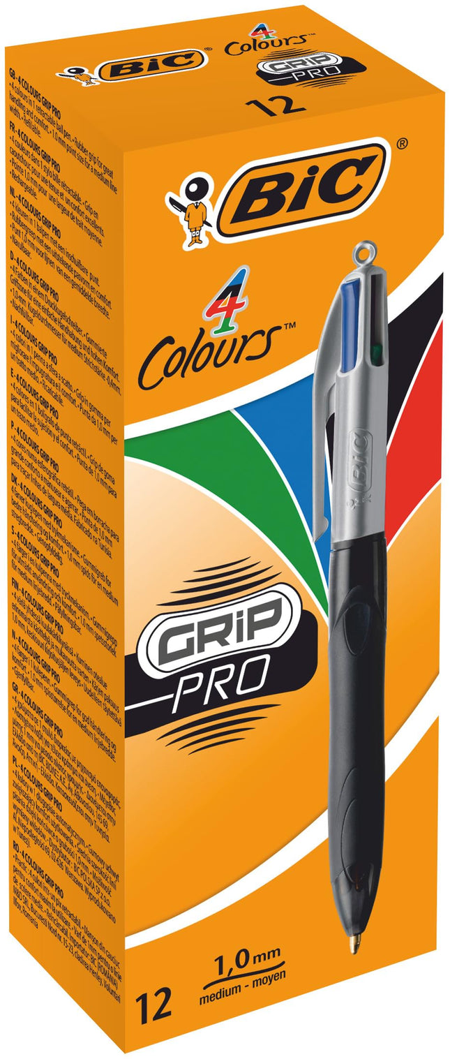 BIC 4 Colours Grip Pro Retractable Medium Point (1