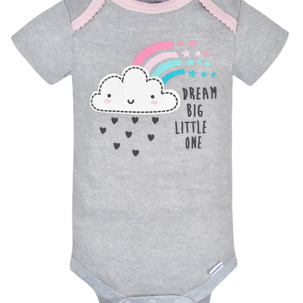 Paquete de 8 pañaleros de manga corta unisex para bebé Gerber, diseño Nubes, de 3 a 6 meses