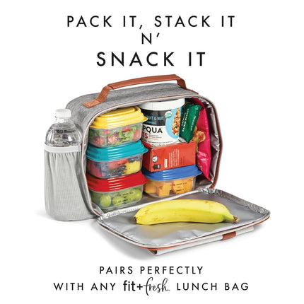 Contenedores Stak Paks Fit & Fresh de 1 taza para niños, juego verde