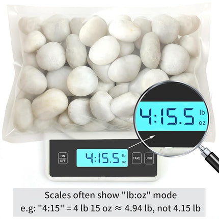 FANTIAN Natural Polished White Pebbles - Smooth Small River Rocks for Plants, Aquariums, Vase Fillers and Fairy Garden (5, Medium)