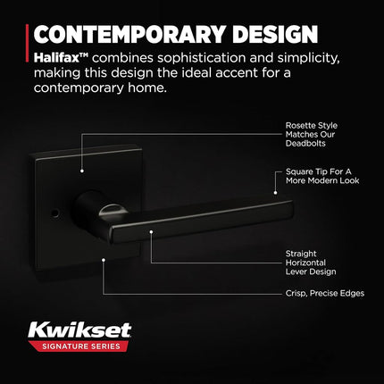 Kwikset 97300-913 Lever, Matte Black