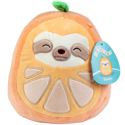 Squishmallows 8-Inch Simon Orange Sloth Jazwares P