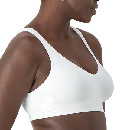 Bali Women's Comfort Revolution Wirefree Bra with Smart Sizes DF3484, White, Small