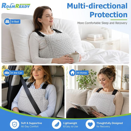RoamReady Post Mastectomy Pillow After Breast and Heart Surgery Recovery