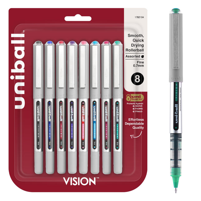 uni-ball Vision Rollerball Pens, Fine Point (0.7mm