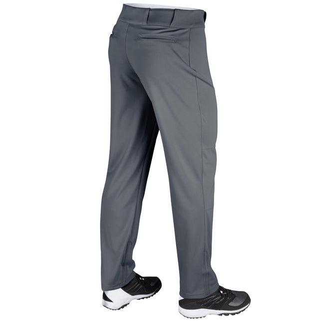 CHAMPRO Boys Open-Bottom Loose-Fit Baseball Pant with Adjustable Inseam and Reinforced Sliding Area Graphite