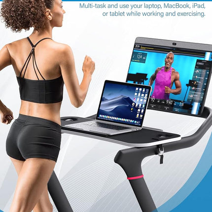 Treadmill Desk for Peloton, Upgrade 36" Treadmill Laptop Tray, Ergonomic Holder with Protective Guard for Notebooks