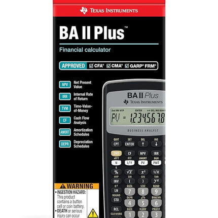 Texas Instruments Baiiplus Advance Financial Cal IIBAPL/TBL/1L1