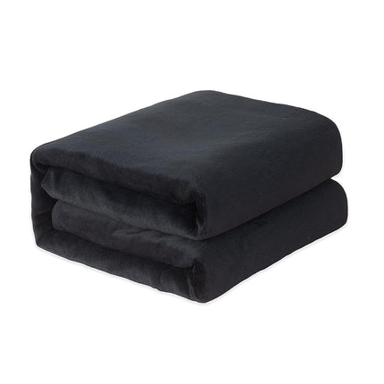 Elegant Comfort Luxury Velvety Feel Blanket, All-Season Lightweight Blanket, Ultra Plush, Soft, Cozy-Fuzzy Flannel Fleece for Couch, Sofa, Bed, Travel, Solid Design, King/California King, Black