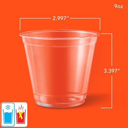 Hefty Deluxe Clear Plastic Party Cups (9 Ounce, 40 Count)