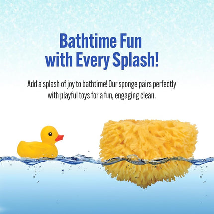 Baby Buddy Natural Yellow Sea Sponge, Newborn Bath Time Essential, Soft and Gentle for Tender Skin, Hypoallergenic and Biodegradable, 1 Pack