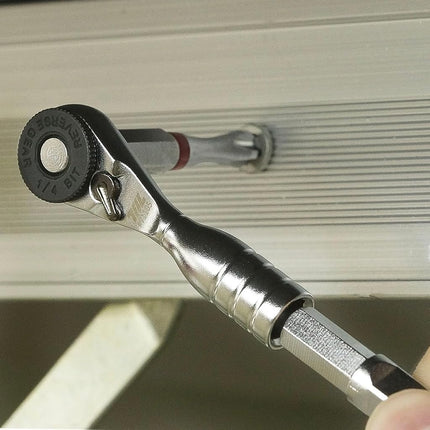 711L Mini Ratchet Wrench - World's Smallest 1/4 Inch Ratchet Wrench For Tight Spaces- Connect to Any Hex Head Extentions to Meet Your Needs