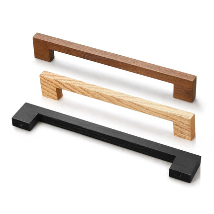 Evionlin Walnut Square 7-1/2in 10 pcs Wooden Drawer Pulls Handle pulls for cabinets Kitchen Cabinet Drawer pulls Cabinet Door Pull