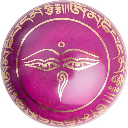 Tibetan Singing Bowl Set - Easy To Play for Beginners - Authentic Handcrafted Mindfulness Meditation Holistic Sound 7 Chakra Healing Gift by Himalayan Bazaar (Orchid)