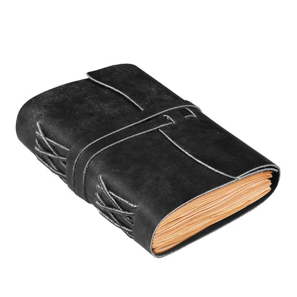 LEATHER VILLAGE Leather Bound Journal - Black, 8"X
