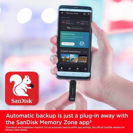 SANDISK Ultra Dual Drive Go 128GB, USB-C & USB-A, Up to 400MB/s Read Speeds