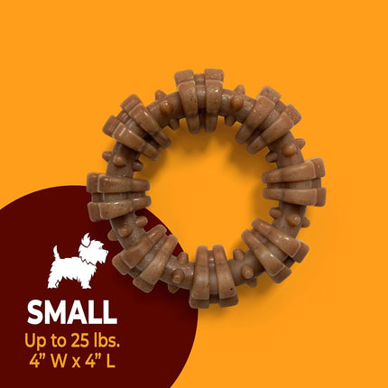 Nylabone Strong Chew Ring Dog Chew Toy Made with Real Beef & Chicken