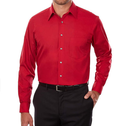 Van Heusen Men's Tall Fit Dress Shirts Poplin, Fla