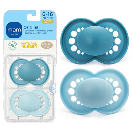 Pacifier, 6-16 Months, Original Pure, Boy 2-Pack