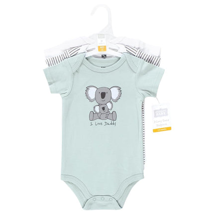 Hudson Baby Unisex Baby Cotton Bodysuits, Daddy Koala, 18-24 Months