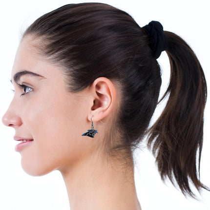 Siskiyou Sports NFL Carolina Panthers Chrome Dangle Earrings
