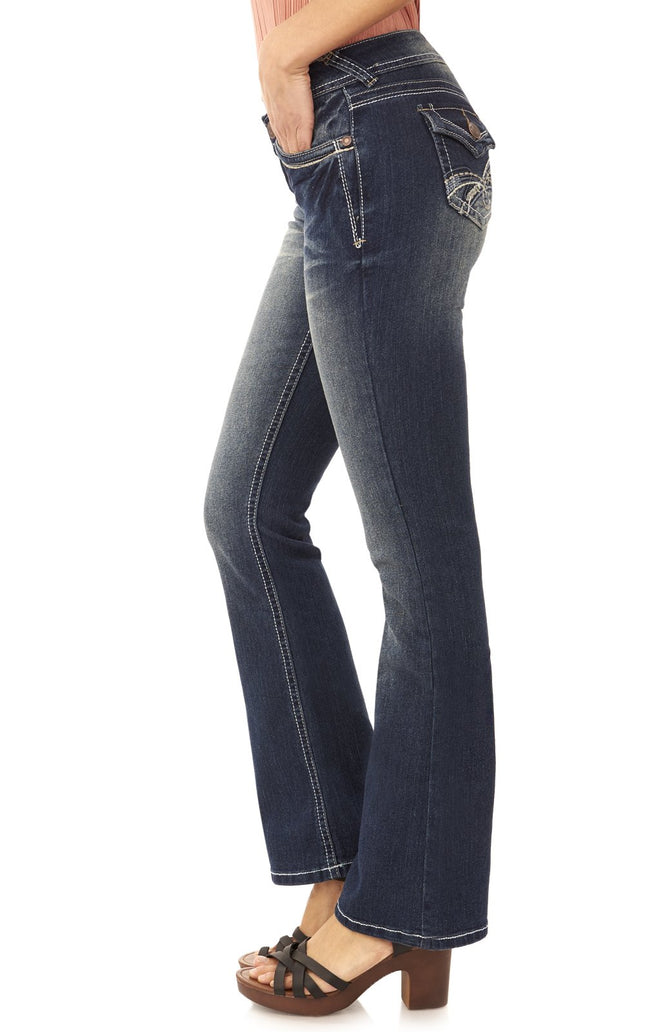 WallFlower Juniors Jean Bootcut Légendaire Délavé Basique, coloris Katy, Taille: 0