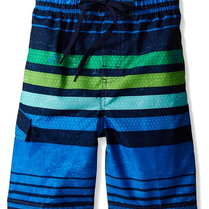Kanu Surf Big Boys Echo Stripe Swim Trunks Blue 10/12