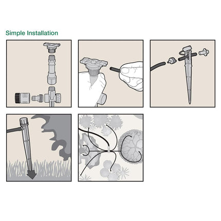 Rain Bird SWDMSPKIT Drip Irrigation Spot Watering Manifold on a Spike Kit, Bubblers and Emitters