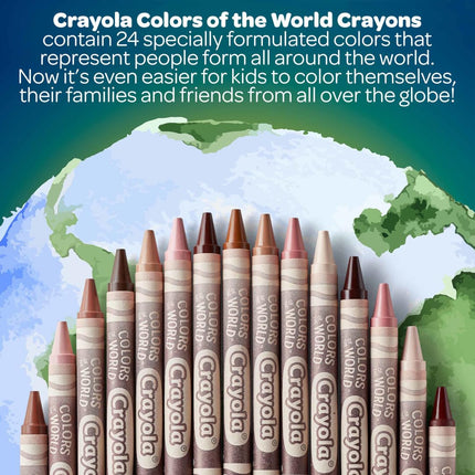 CRAYOLA Colors of The World, Skin Tone Crayons Bulk, Classroom Supplies, 480 Crayons