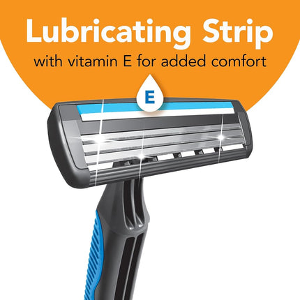 BIC Comfort 3 Men's Disposable Razors, 3 Blade For a Smooth and Comfortable Shave, 1-Count