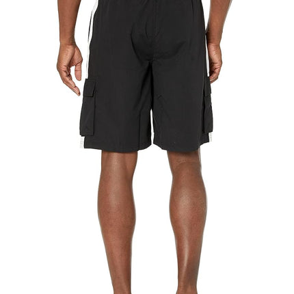 Southpole Men's Standard Swim Trunks, Quick Dry Beach Board, Bathing Shorts, Black, Large