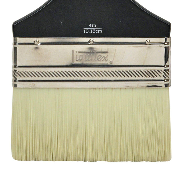 Liquitex 1300704 Freestyle Large Scale Brush, Broad Flat/Varnish 4-Inch, Short Handle