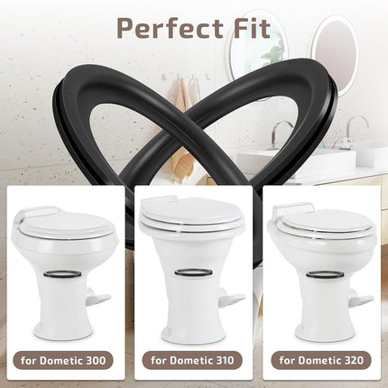 FlyCoco Lot de 2 joints de toilettes pour camping-car Dometic 300 310 320, remplacement de la pièce 385311658, résout le problème de fuite