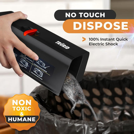 Pièges à souris et pièges à rats d'intérieur pour la maison - Tueur de rongeurs électrique puissant, conception humaine et réutilisable anti-évasion, tue instantanément les rats, les souris, les tamias et les écureuils