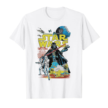 Star Wars Men's Rebel Classic T-Shirt, White, Large