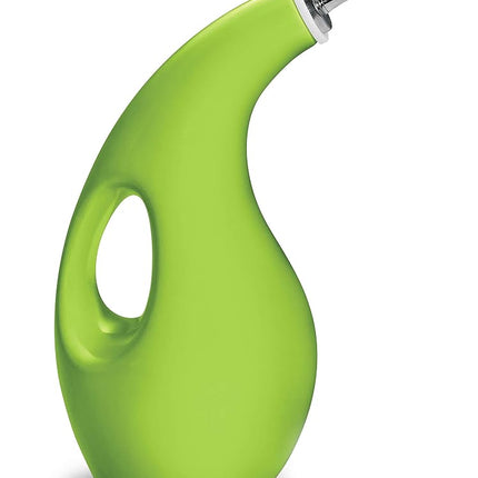 Rachael Ray Botella dispensadora de aceite de oliva de cerámica con esmalte sólido, 710 ml, color verde