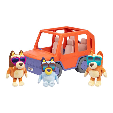 Bluey Big Heeler 4WD Toy Car, Bingo & Chilli Plush